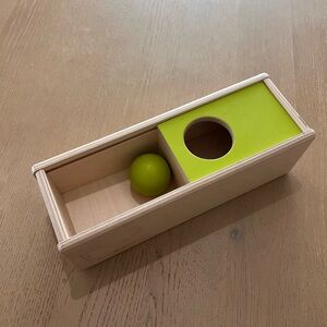 Lovevery sliding ball drop disappearing ball wooden Montessori